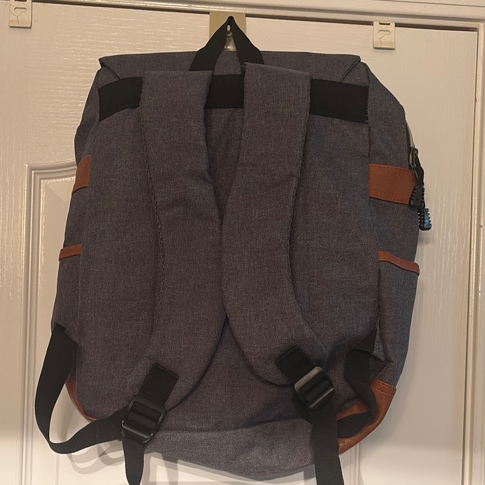 Charcoal and Tan Men's Backpack / Fashion Bag Used - Picture 3 of 6